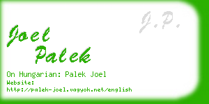 joel palek business card